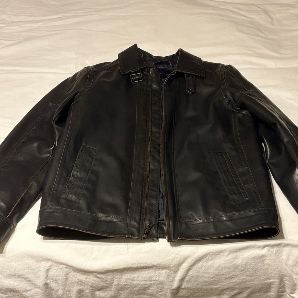 Men’s Tommy Hilfiger Dark Brown Leather Jacket
